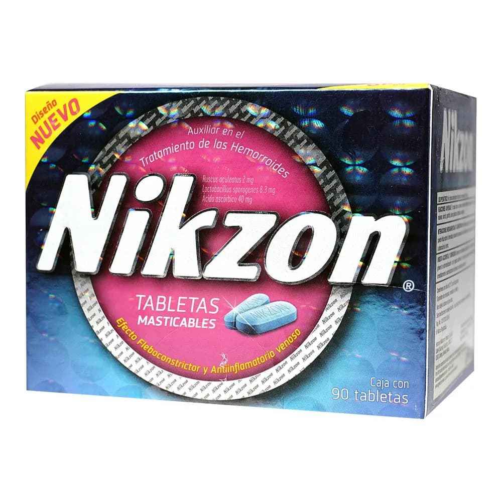 Ácido ascórbico, lacto bacillus sporogenes, ruscus aculeatus Nikzon C/90 Tabs
